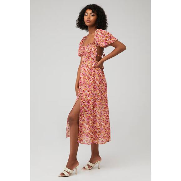 For Love And Lemons Dresses & Skirts - For Love & Lemons Felicia Floral Midi Dress Size XS